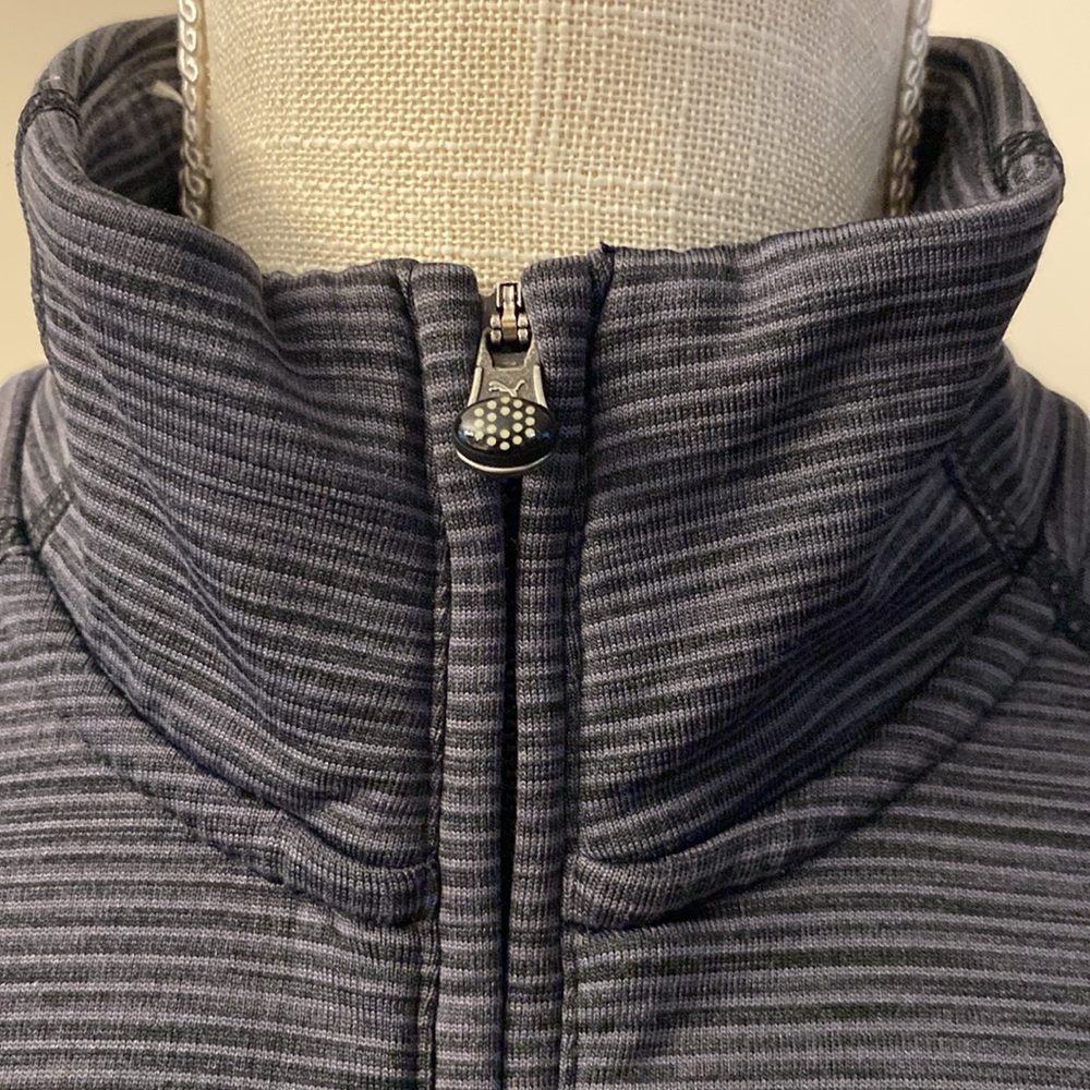 Puma Golf women’s gamer 1/4 zip up monk neck, long sleeve blouse gray sz L - Picture 3 of 14